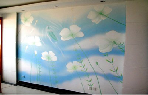 文成画墙绘怎么画好白云的蓬松感？