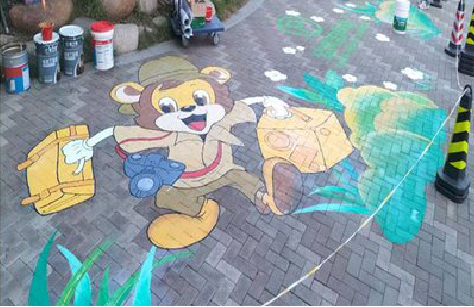 文成夏季画地面彩绘会遇到的问题