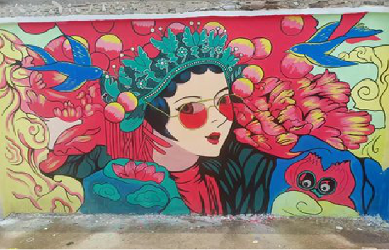 文成墙体彩绘-网红墙