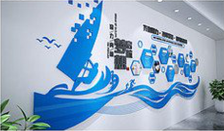 文成海浪主题文化墙如何设计？