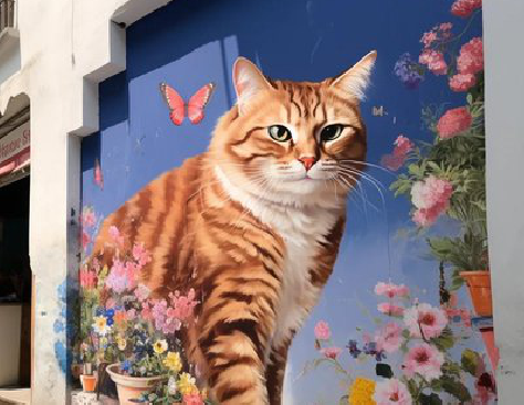 文成自己绘制有个性的手绘墙